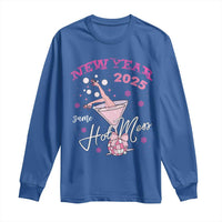 Funny New Year 2025 Same Hot Mess Long Sleeve Shirt New Year's Eve Party Coquette Champagne Glass