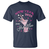 Funny New Year 2025 Same Hot Mess T Shirt New Year's Eve Party Coquette Champagne Glass - Wonder Print Shop