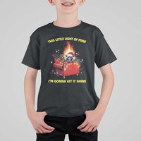 Funny Lil Fire Dumpster Racoon T Shirt For Kid This Little Light Of Mine I'm Gonna Let It Shine - Wonder Print Shop