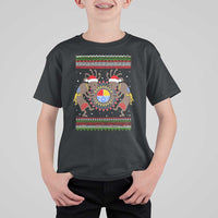 Funny Christmas Native American T Shirt For Kid Santa Kokopeli Medicine Wheel - Wonder Print Shop
