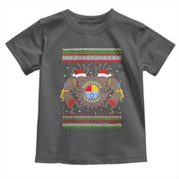 Funny Christmas Native American Toddler T Shirt Santa Kokopeli Medicine Wheel