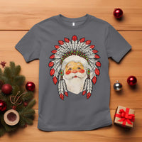 Funny Christmas Native American Indian Santa War Bonnet T Shirt - Wonder Print Shop