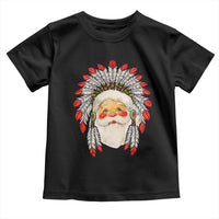 Funny Christmas Native American Indian Santa War Bonnet Toddler T Shirt