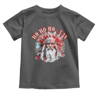 Funny Christmas Native American Toddler T Shirt Ho Ho Lay War Bonnet Santa Indian Tribes