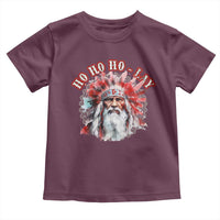 Funny Christmas Native American Toddler T Shirt Ho Ho Lay War Bonnet Santa Indian Tribes