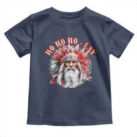 Funny Christmas Native American Toddler T Shirt Ho Ho Lay War Bonnet Santa Indian Tribes