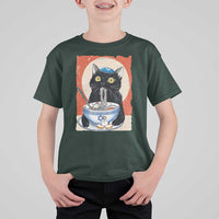 Funny Hanukkah Black Cat Chinese Noodle T Shirt For Kid - Wonder Print Shop