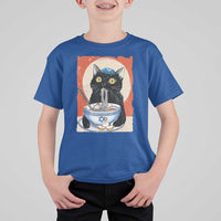 Funny Hanukkah Black Cat Chinese Noodle T Shirt For Kid - Wonder Print Shop