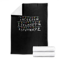 Funny Stranger Christmas Throw Blanket Alphabet Xmas Lights Movie - Wonder Print Shop