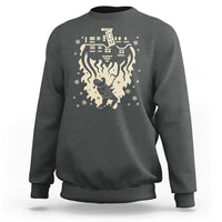 Funny Stranger Christmas Sweatshirt Heavy Metal Santa Upside Down - Wonder Print Shop