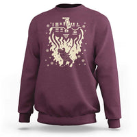 Funny Stranger Christmas Sweatshirt Heavy Metal Santa Upside Down - Wonder Print Shop