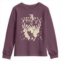 Funny Stranger Christmas Youth Sweatshirt Heavy Metal Santa Upside Down - Wonder Print Shop