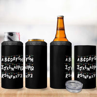 Funny Stranger Christmas 4 in 1 Can Cooler Tumbler Alphabet Xmas Lights - Wonder Print Shop