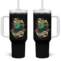 Funny Christmas Tabletop RPG Tumbler With Handle Merry Critmas D20 RPG Gamer Gaming - Wonder Print Shop