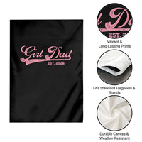Girl Dad Est 2026 Garden Flag Dad Of Girl 2026 Pink Baby Announcement - Wonder Print Shop