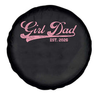 Girl Dad Est 2026 Spare Tire Cover Dad Of Girl 2026 Pink Baby Announcement - Wonder Print Shop