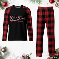 Girl Dad Est 2026 Plaid Pajama Set Dad Of Girl 2026 Pink Baby Announcement - Wonder Print Shop