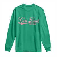 Girl Dad Est 2026 Long Sleeve Shirt Dad Of Girl 2026 Pink Baby Announcement - Wonder Print Shop