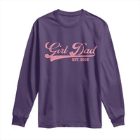Girl Dad Est 2026 Long Sleeve Shirt Dad Of Girl 2026 Pink Baby Announcement - Wonder Print Shop