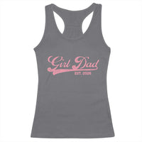 Girl Dad Est 2026 Racerback Tank Top Dad Of Girl 2026 Pink Baby Announcement - Wonder Print Shop