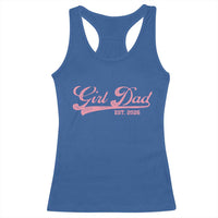 Girl Dad Est 2026 Racerback Tank Top Dad Of Girl 2026 Pink Baby Announcement - Wonder Print Shop