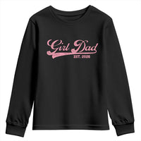 Girl Dad Est 2026 Youth Sweatshirt Dad Of Girl 2026 Pink Baby Announcement - Wonder Print Shop