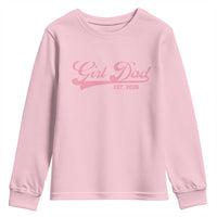 Girl Dad Est 2026 Youth Sweatshirt Dad Of Girl 2026 Pink Baby Announcement - Wonder Print Shop