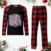 Girl Dad Plaid Pajama Set Pink Camo Hunting Daddy Father's Day - Wonder Print Shop