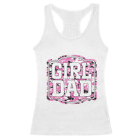Girl Dad Racerback Tank Top Pink Camo Hunting Daddy Father's Day - Wonder Print Shop