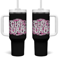 Girl Dad Tumbler With Handle Pink Camo Hunting Daddy Father's Day - Wonder Print Shop