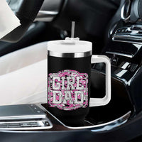 Girl Dad Tumbler With Handle Pink Camo Hunting Daddy Father's Day - Wonder Print Shop