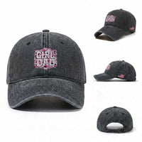 Girl Dad Washed Cotton Baseball Cap Pink Camo Hunting Daddy Father's Day