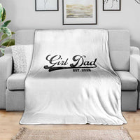 Girl Dad Est 2026 Throw Blanket Dad Of Girl 2026 Baby Announcement - Wonder Print Shop