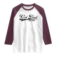 Girl Dad Est 2026 Raglan Shirt Dad Of Girl 2026 Baby Announcement - Wonder Print Shop