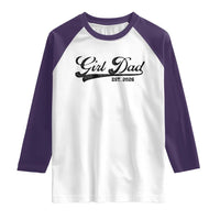 Girl Dad Est 2026 Raglan Shirt Dad Of Girl 2026 Baby Announcement - Wonder Print Shop