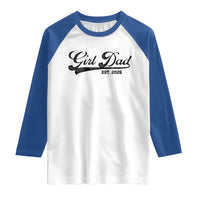 Girl Dad Est 2026 Raglan Shirt Dad Of Girl 2026 Baby Announcement - Wonder Print Shop