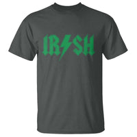 Funny Irish Rocker St Patrickss Day Lightning Bolt Rock and Roll T Shirt