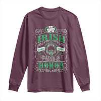 Vintage Irish Pride And Honor St Patricks Day Long Sleeve Shirt
