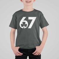 Funny St Patricks Day 67 Six Seven Vintage Shamrock T Shirt For Kid