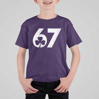 Funny St Patricks Day 67 Six Seven Vintage Shamrock T Shirt For Kid