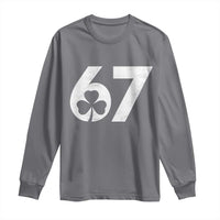 Funny St Patricks Day 67 Six Seven Vintage Shamrock Long Sleeve Shirt
