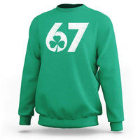 Funny St Patricks Day 67 Six Seven Vintage Shamrock Sweatshirt