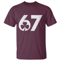 Funny St Patricks Day 67 Six Seven Vintage Shamrock T Shirt