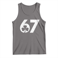 Funny St Patricks Day 67 Six Seven Vintage Shamrock Tank Top
