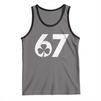 Funny St Patricks Day 67 Six Seven Vintage Shamrock Tank Top
