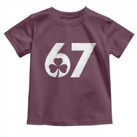 Funny St Patricks Day 67 Six Seven Vintage Shamrock Toddler T Shirt