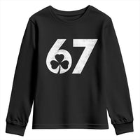 Funny St Patricks Day 67 Six Seven Vintage Shamrock Youth Sweatshirt