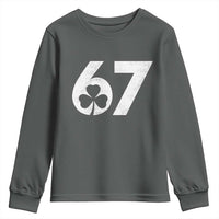 Funny St Patricks Day 67 Six Seven Vintage Shamrock Youth Sweatshirt