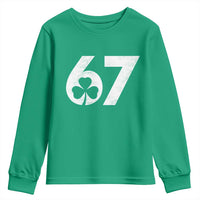 Funny St Patricks Day 67 Six Seven Vintage Shamrock Youth Sweatshirt