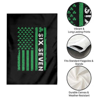 Six Seven 67 St Patricks Day Shamrock Vintage American Flag Garden Flag